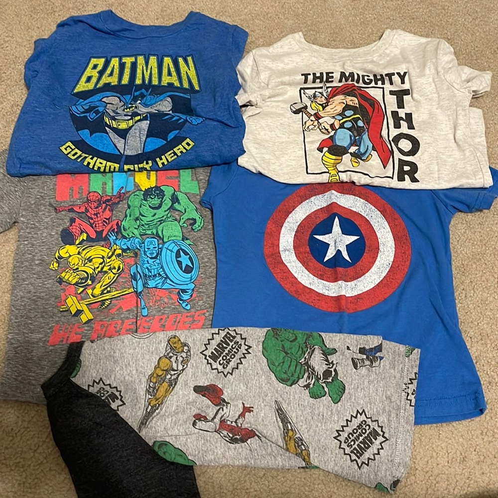 MARVEL T-shirts - QTY 5 - Boys Size 4T
